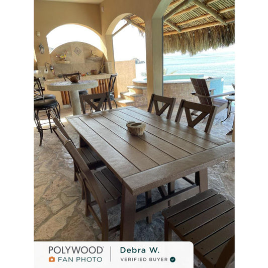 POLYWOOD Braxton 7-Piece Rustic Farmhouse Dining Set FREE SHIPING