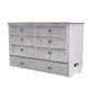Kona Queen Size Wooden Cabinet Bed w/ Rattan Decor, USB Port, Drawer & 6-Inch Tri-fold Memory Foam Mattress - FREE SHIPPING !!!