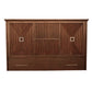 Universal Queen Size Wooden Cabinet Bed w/ Rattan Decor, USB Port, Drawer & 6-Inch Tri-fold Memory Foam Mattress - FREE SHIPPING !!!