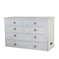 Kona Queen Size Wooden Cabinet Bed w/ Rattan Decor, USB Port, Drawer & 6-Inch Tri-fold Memory Foam Mattress - FREE SHIPPING !!!
