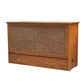 Key Largo Queen Size Wooden Cabinet Bed w/ Abaca Decor, USB Port, Drawer & 6-Inch Tri-fold Memory Foam Mattress - FREE SHIPPING !!!