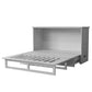 Fiji Queen Size Wooden Cabinet Bed w/ USB Port, Drawer & 6-Inch Tri-Fold Memory Foam Mattress - FREE SHIPPING !!!
