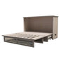 Key Largo Queen Size Wooden Cabinet Bed w/ Abaca Decor, USB Port, Drawer & 6-Inch Tri-fold Memory Foam Mattress - FREE SHIPPING !!!