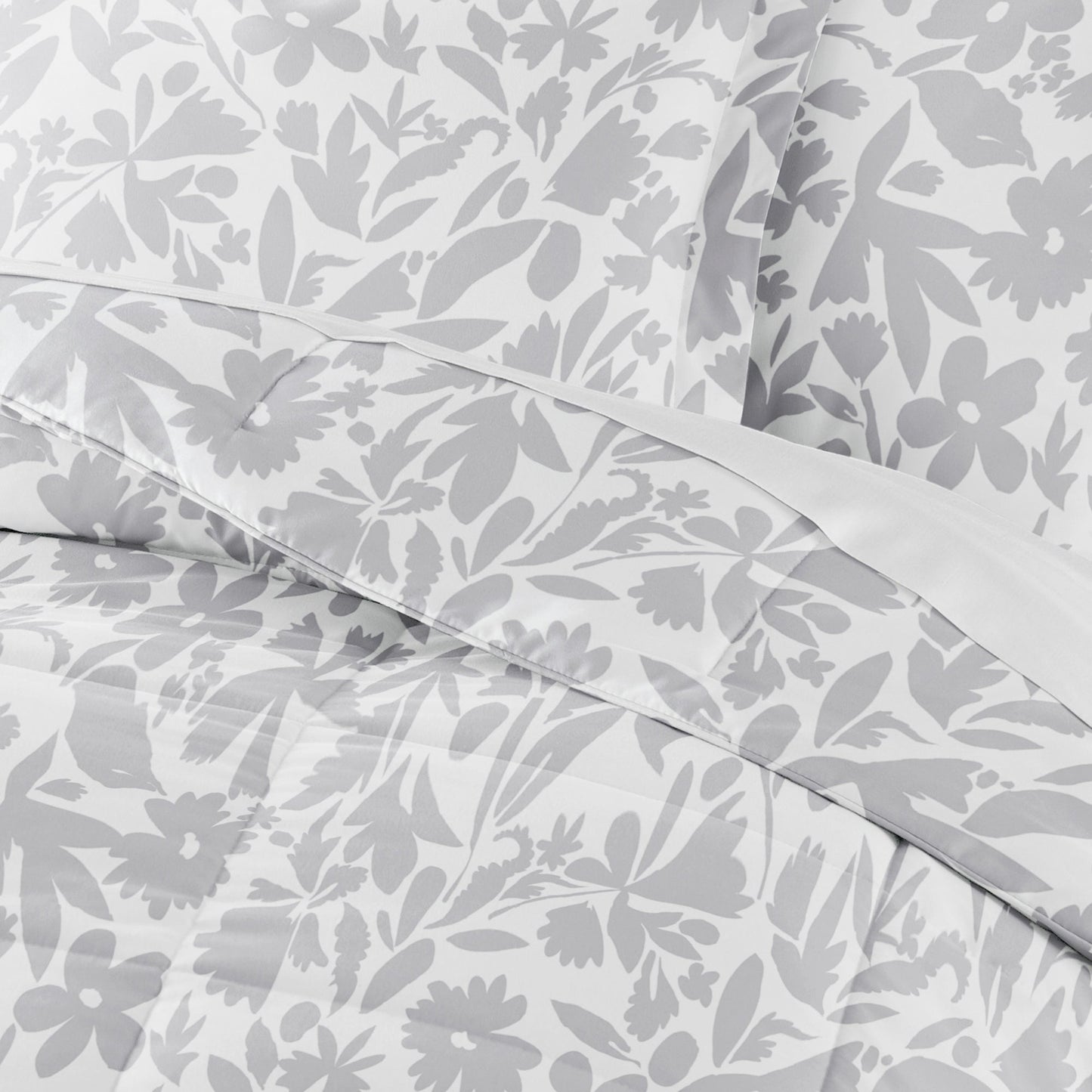 Abstract Garden Patterned Down-Alternative Comforter Set