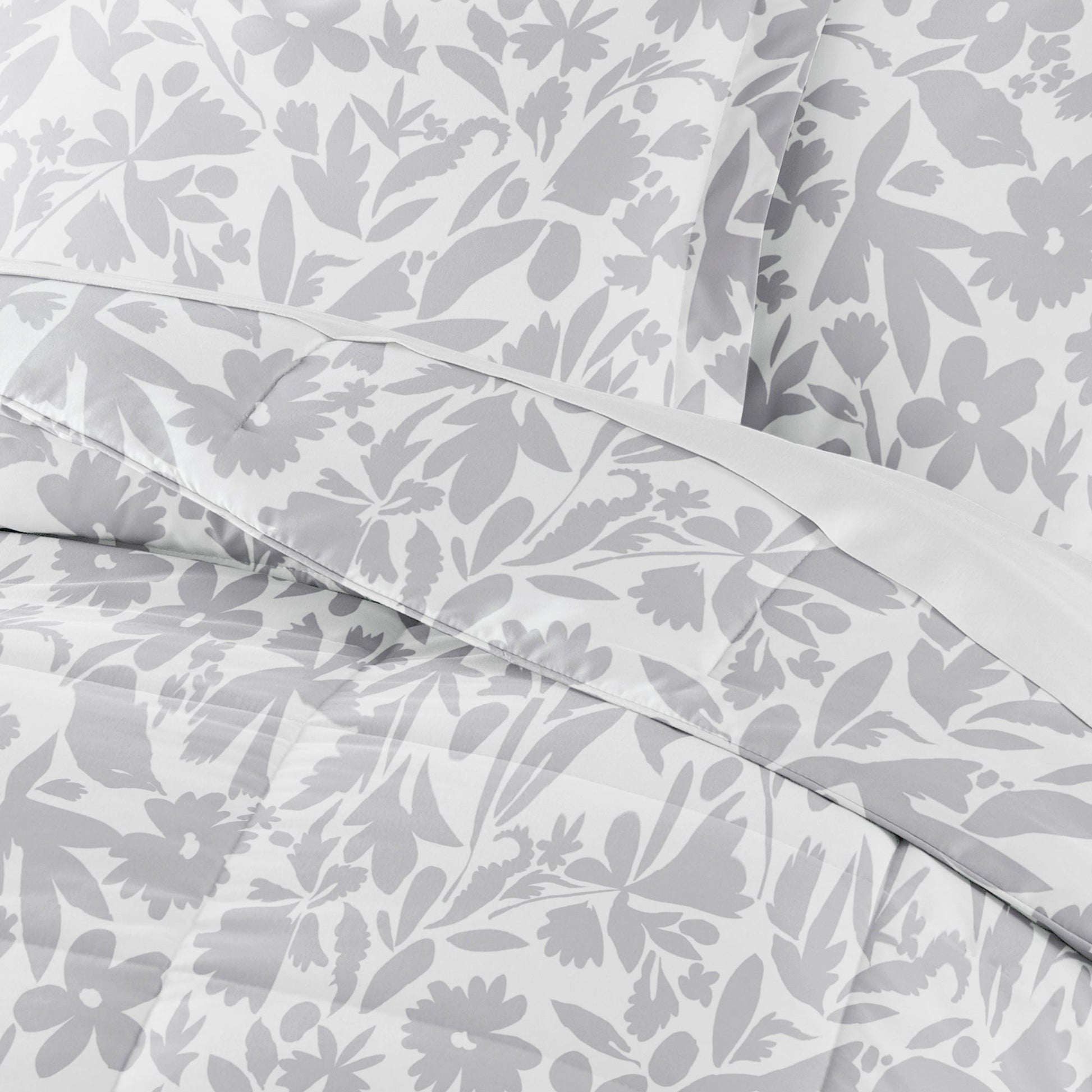 Abstract Garden Patterned Down-Alternative Comforter Set