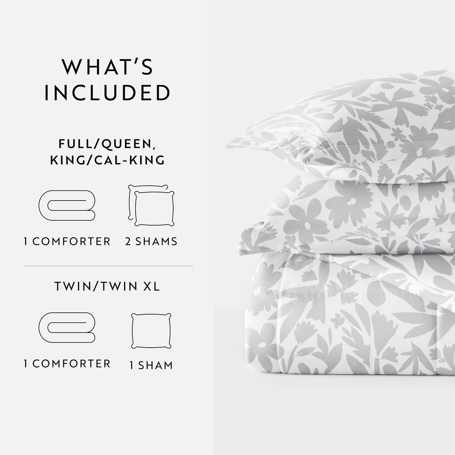 Abstract Garden Patterned Down-Alternative Comforter Set