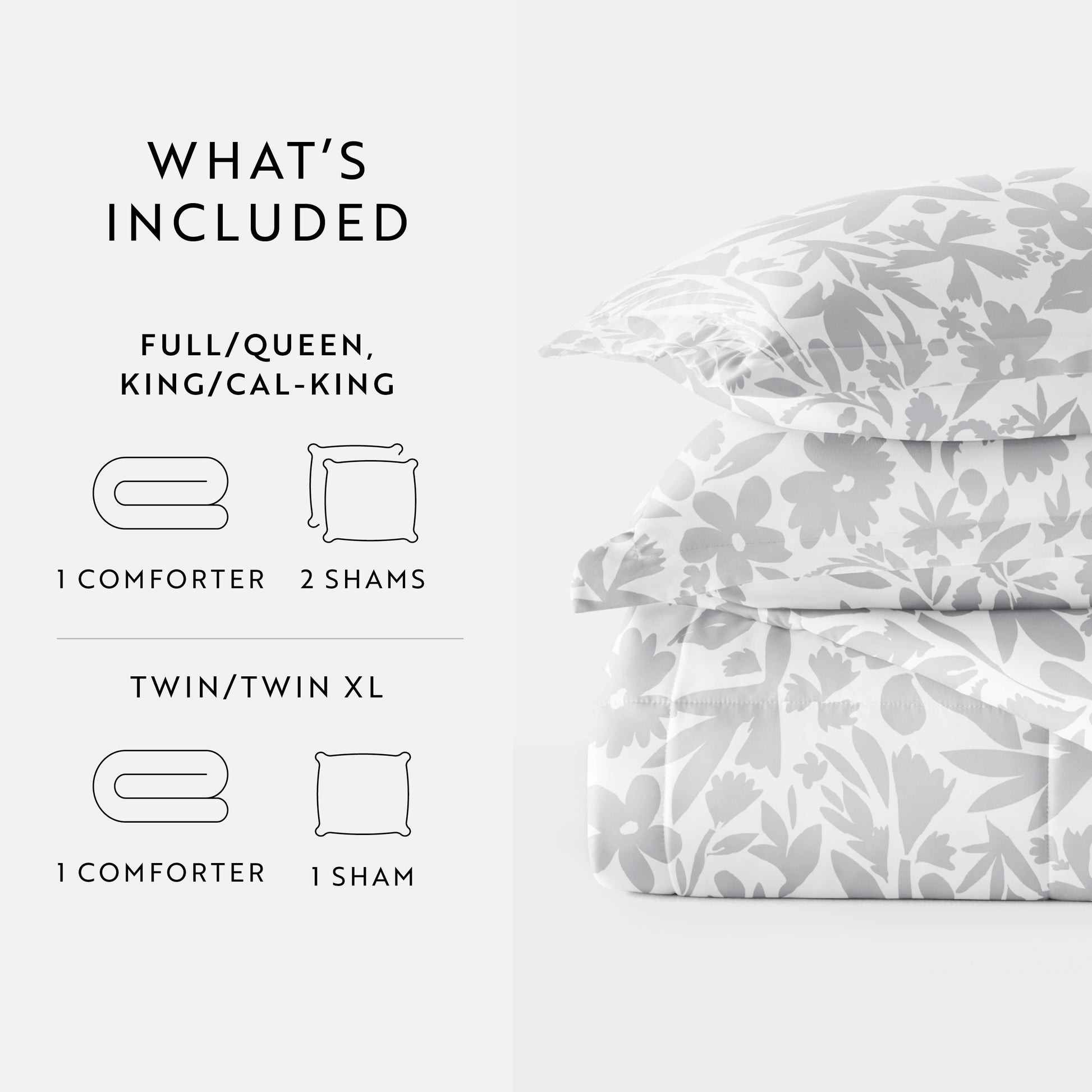 Abstract Garden Patterned Down-Alternative Comforter Set
