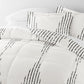 Diamond Stripe Patterned Down-Alternative Comforter Set