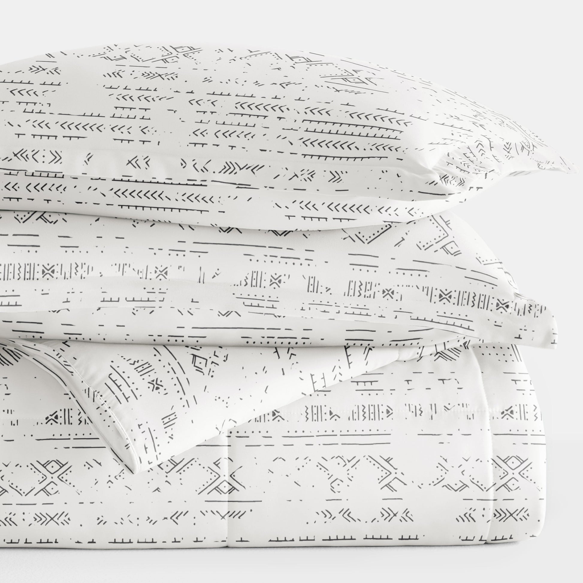 Distressed Field Patterned Down-Alternative Comforter Set