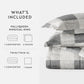 Gingham Patterned Down-Alternative Comforter Set