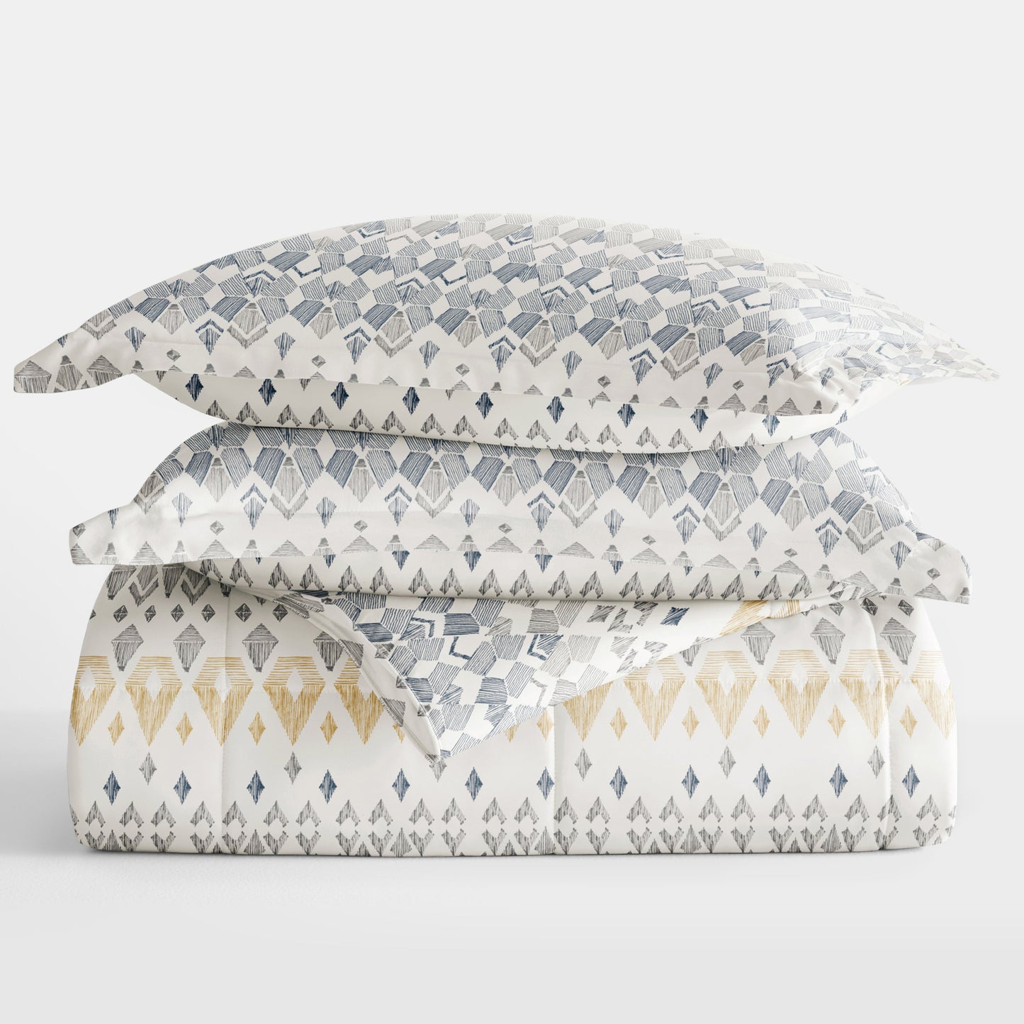 Mayan Stamp Patterned Down-Alternative Comforter Set
