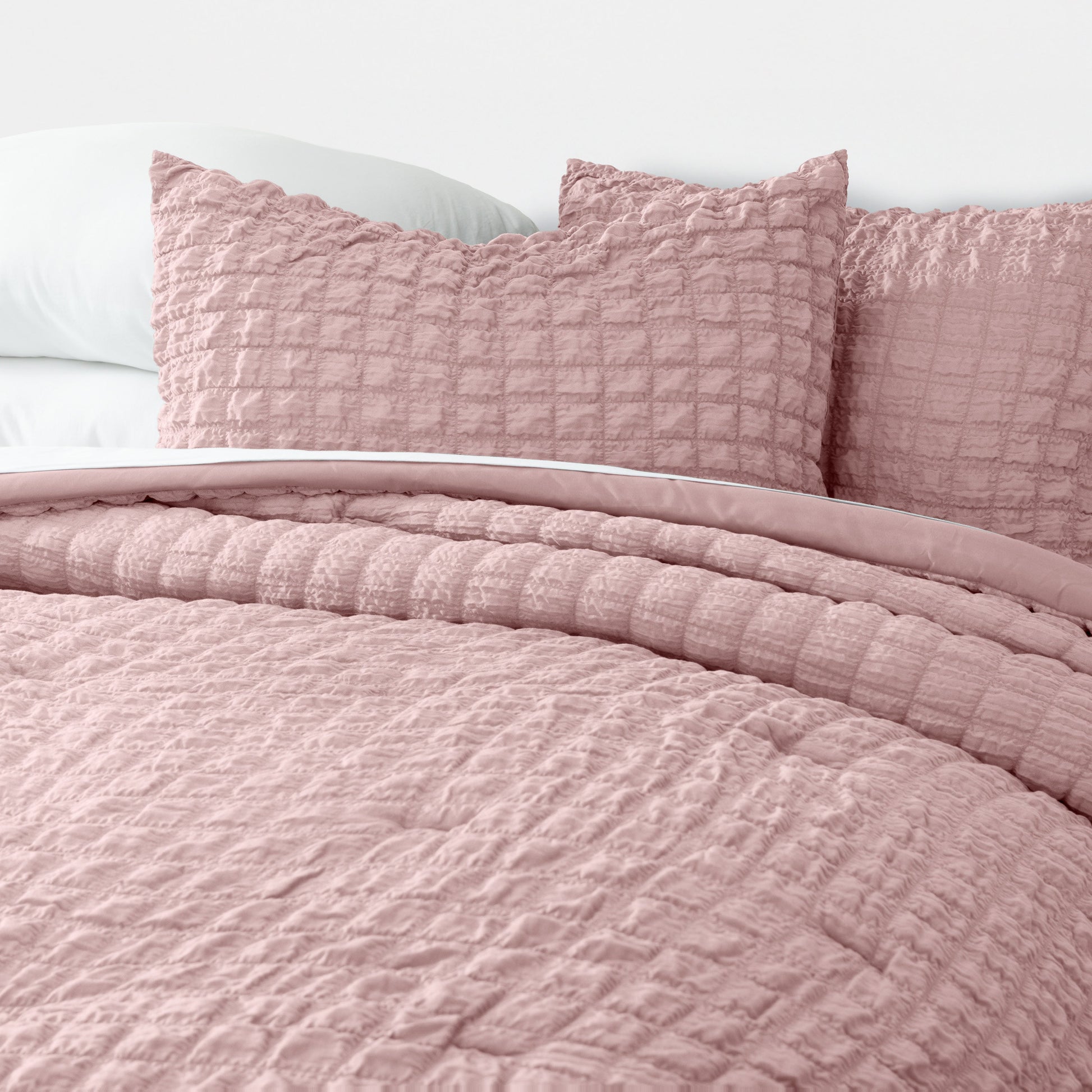 Seersucker Box Textured Down-Alternative Comforter Set