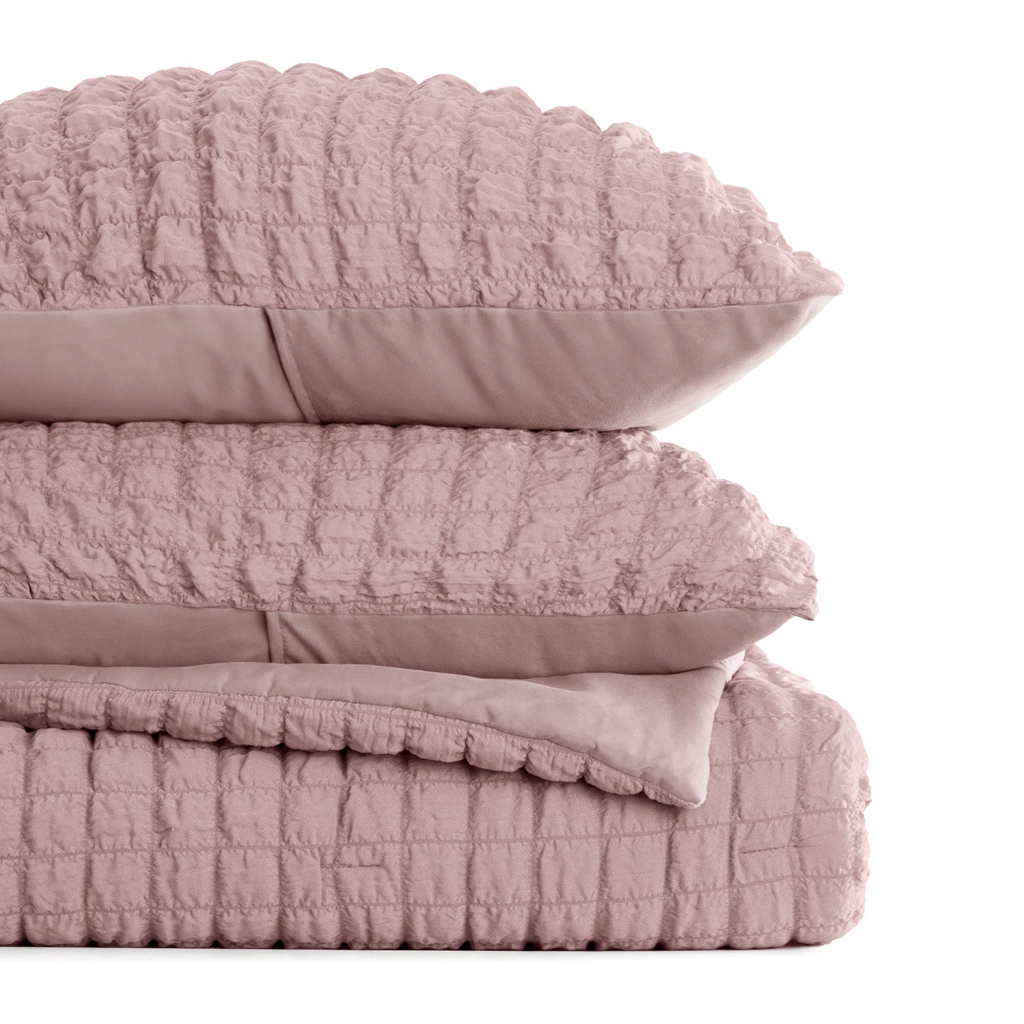 Seersucker Box Textured Down-Alternative Comforter Set