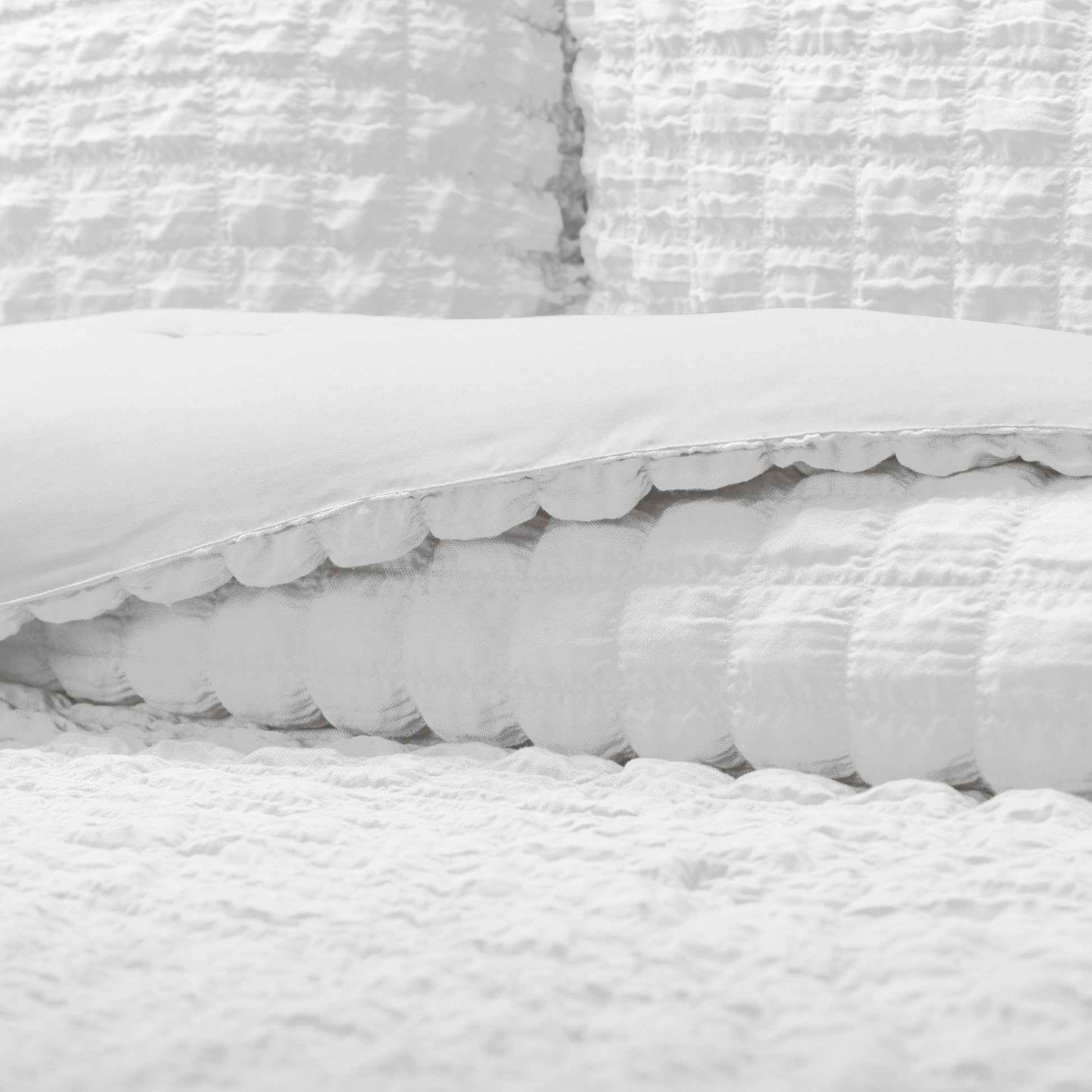 Seersucker Box Textured Down-Alternative Comforter Set