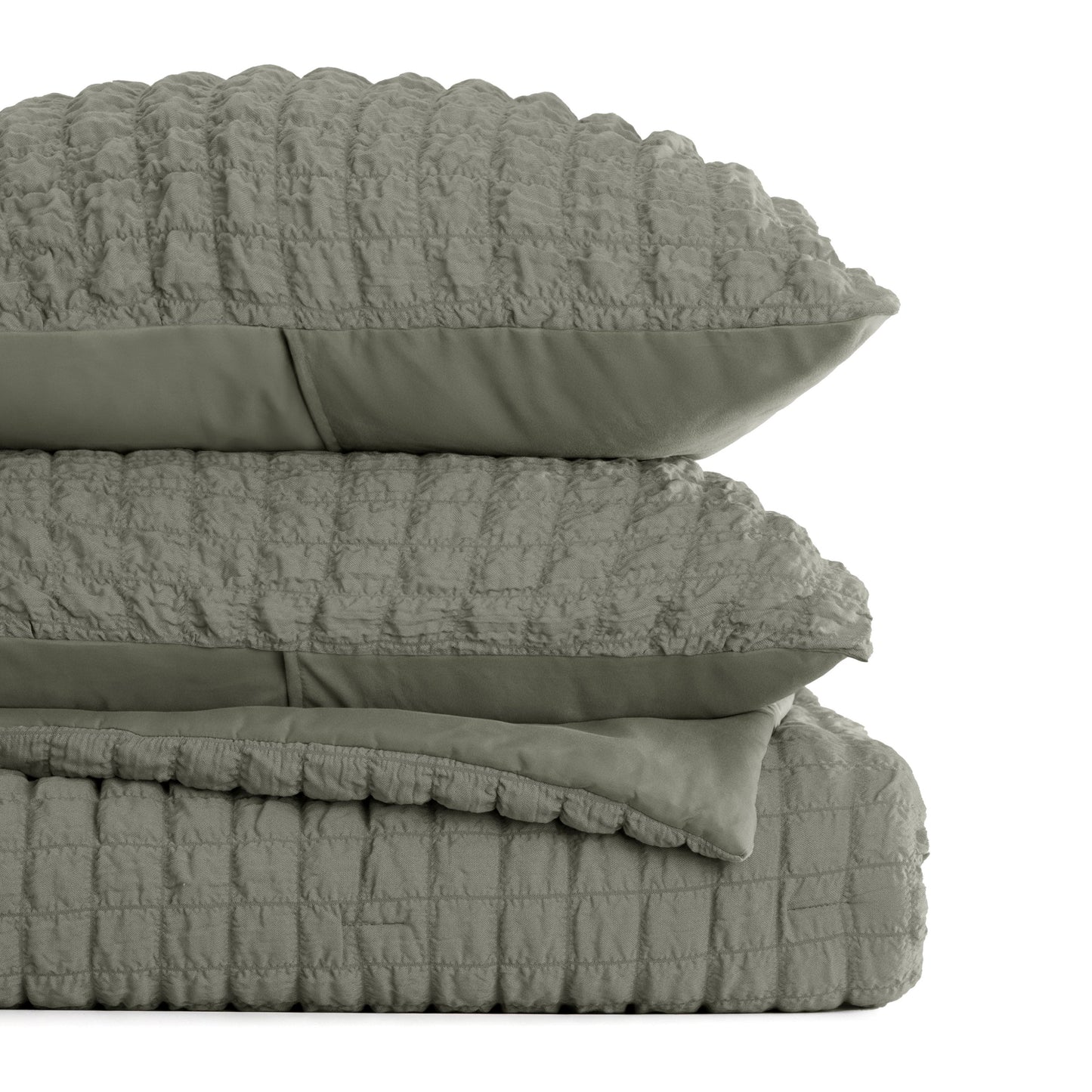 Seersucker Box Textured Down-Alternative Comforter Set