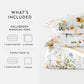 Chintz Floral Stripe Reversible Patterned Down-Alternative Comforter Set