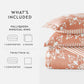 Daisy Medallion Reversible Patterned Down-Alternative Comforter Set