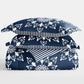 Daisy Medallion Reversible Patterned Down-Alternative Comforter Set