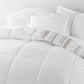 Vertical Stripe Reversible Patterned Down-Alternative Comforter Set