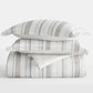 Vertical Stripe Reversible Patterned Down-Alternative Comforter Set