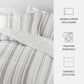 Vertical Stripe Reversible Patterned Down-Alternative Comforter Set