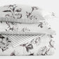 Vintage Magnolia Stripe Reversible Patterned Down-Alternative Comforter Set