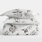 Vintage Magnolia Stripe Reversible Patterned Down-Alternative Comforter Set