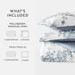 Bamboo Leaves Reversible Patterned Down-Alternative Comforter Set