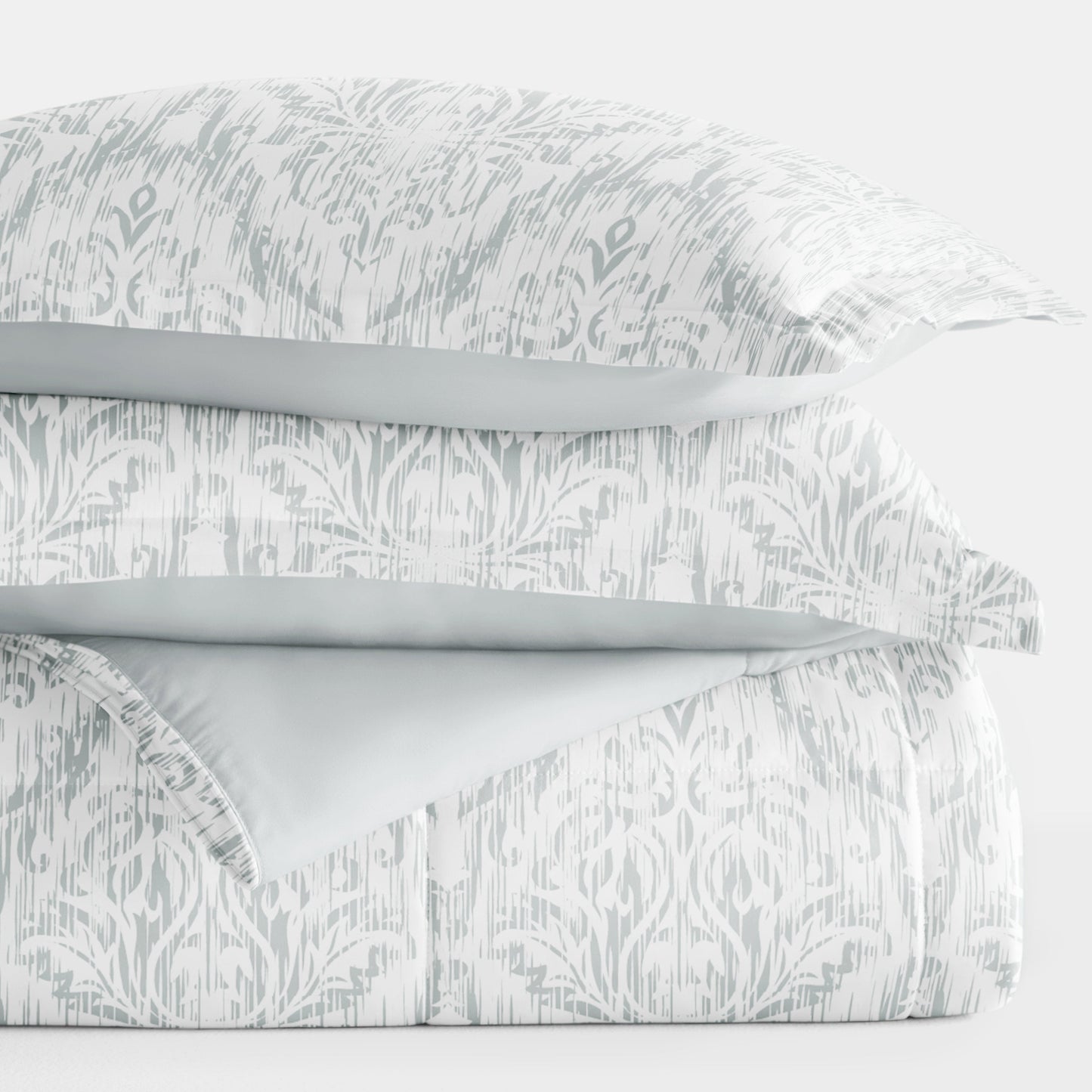 English Countryside Reversible Patterned Down-Alternative Comforter Set