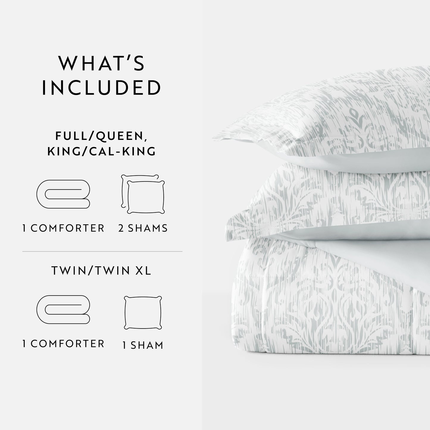 English Countryside Reversible Patterned Down-Alternative Comforter Set
