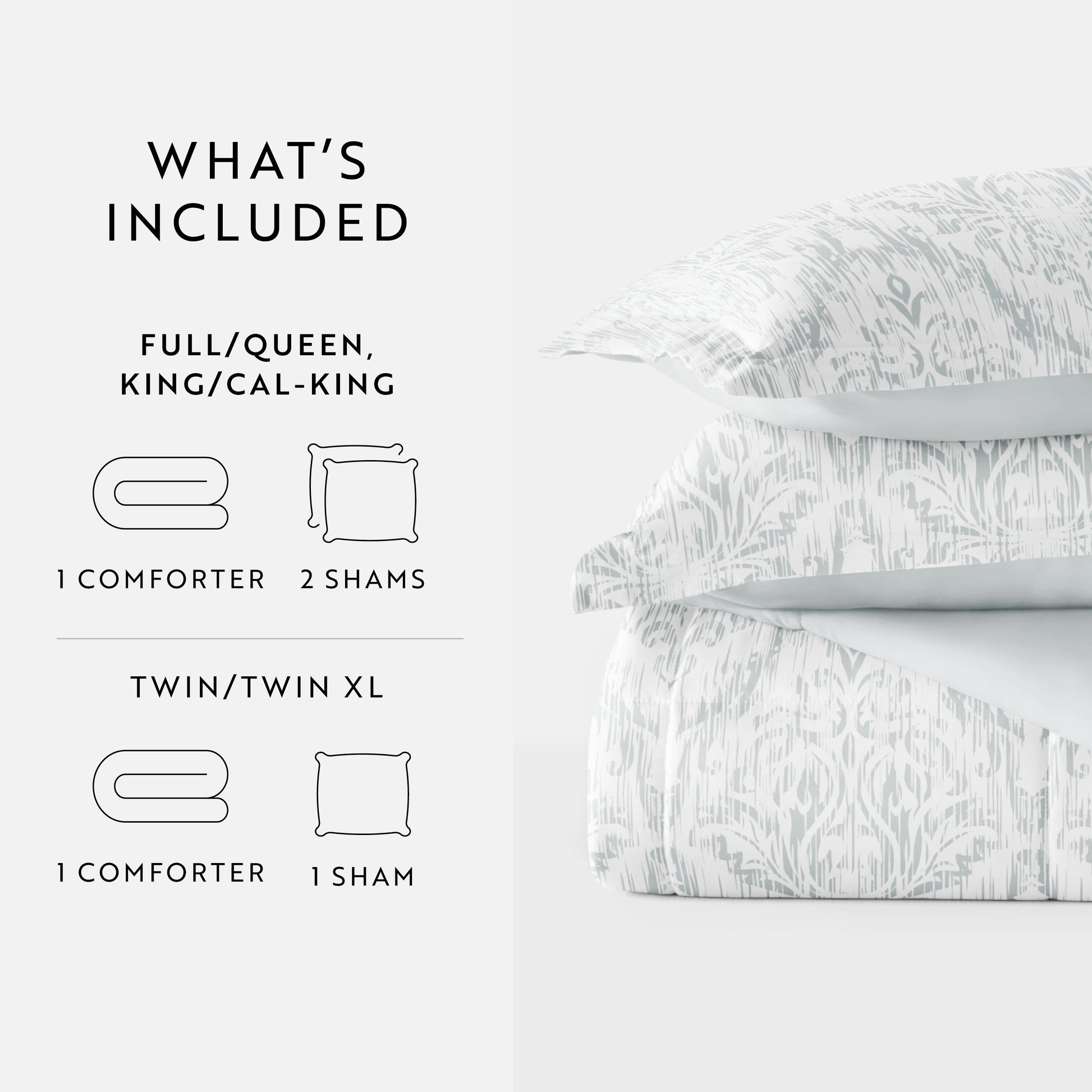 English Countryside Reversible Patterned Down-Alternative Comforter Set