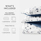 Forget Me Not Reversible Patterned Down-Alternative Comforter Set