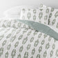Folk Leaves Reversible Patterned Down-Alternative Comforter Set