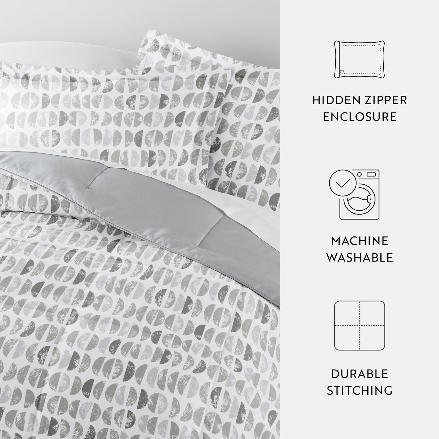 Moonlight Stars Reversible Patterned Down-Alternative Comforter Set