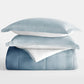 Ocean Waves Reversible Patterned Down-Alternative Comforter Set