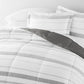 Stitched Stripe Reversible Patterned Down-Alternative Comforter Set