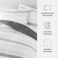 Stitched Stripe Reversible Patterned Down-Alternative Comforter Set