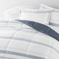 Stitched Stripe Reversible Patterned Down-Alternative Comforter Set