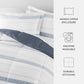 Stitched Stripe Reversible Patterned Down-Alternative Comforter Set