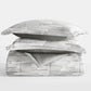 Textured Stripe Reversible Patterned Down-Alternative Comforter Set