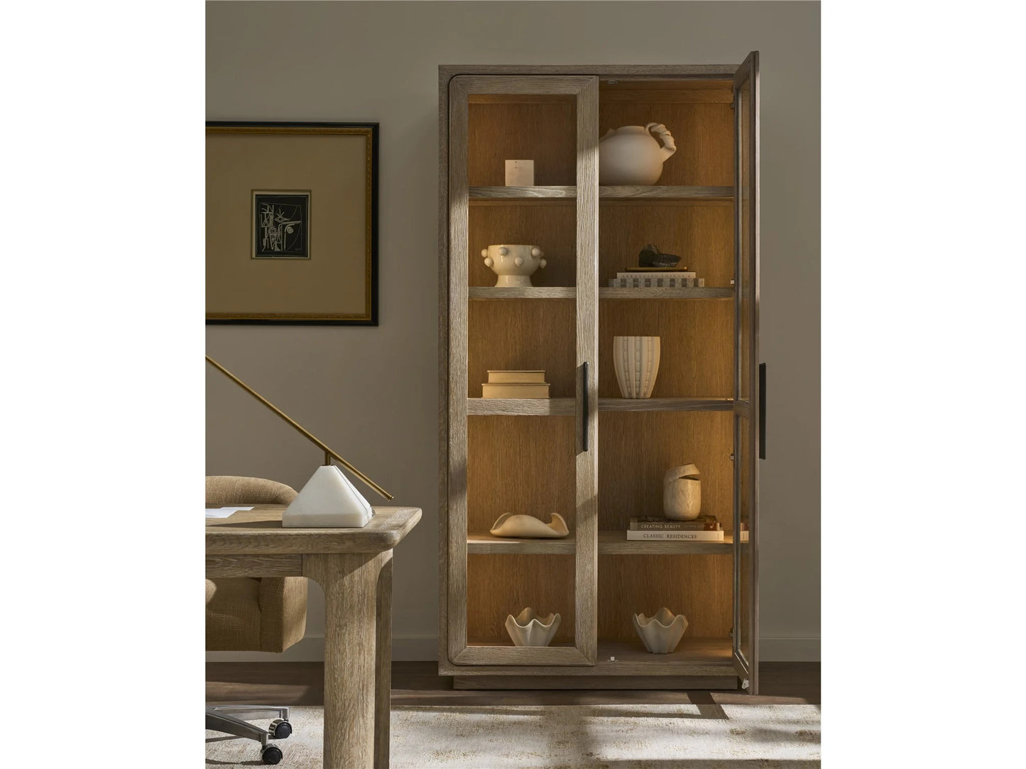 Universal - Sable & Desert-Modern Desert Display Cabinet