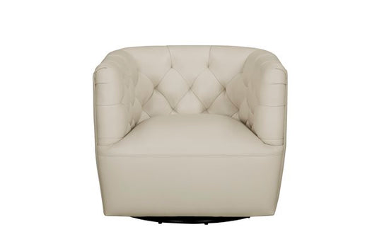 Leather Italia - Mira Swivel Chair in Taupe
