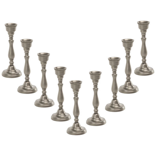 Candlestand Pewter Finish Set of 9