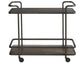 Universal - Sable & Desert-Modern Smoked Bronze Bar Cart