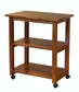 Home Accents - Microwave Cart on Wheels in Oak