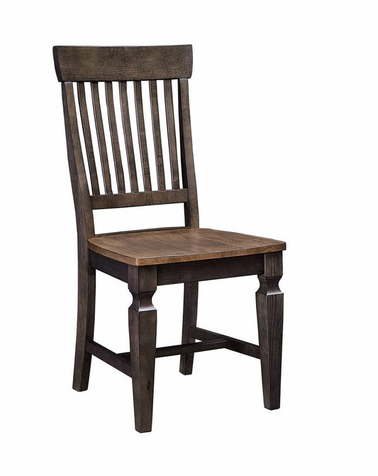 Vista - Slat Back Chair in Hickory & Coal