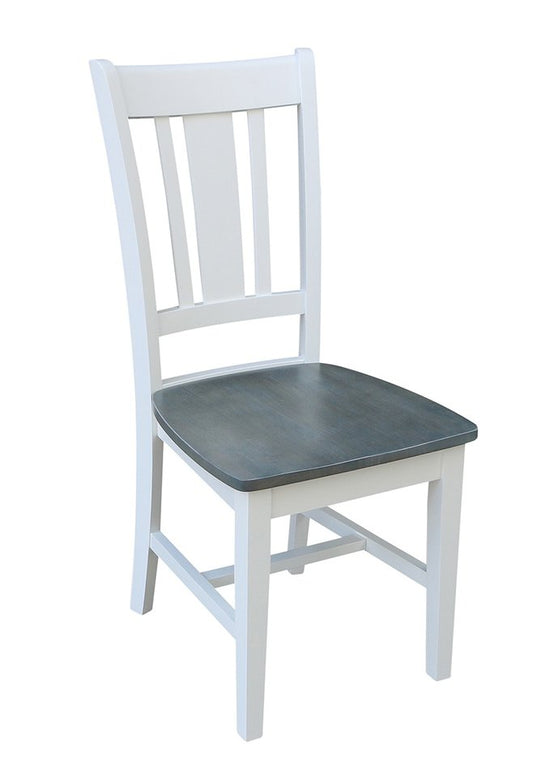 Dining Essentials - San Remo Chair in Heather Gray & White (Set of 2)