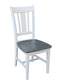 Dining Essentials - San Remo Chair in Heather Gray & White (Set of 2)