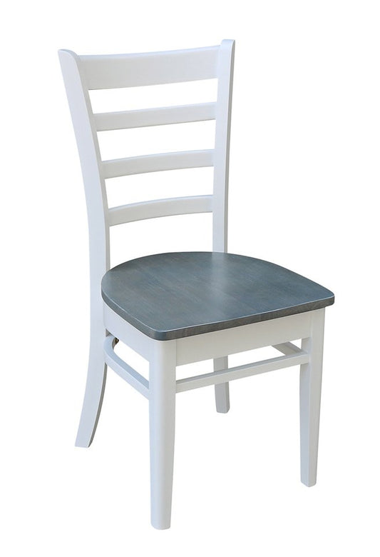 Dining Essentials - Emily Chair in Heather Gray & White (Set of 2)