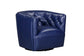 Leather Italia - Mira Swivel Chair in Blue